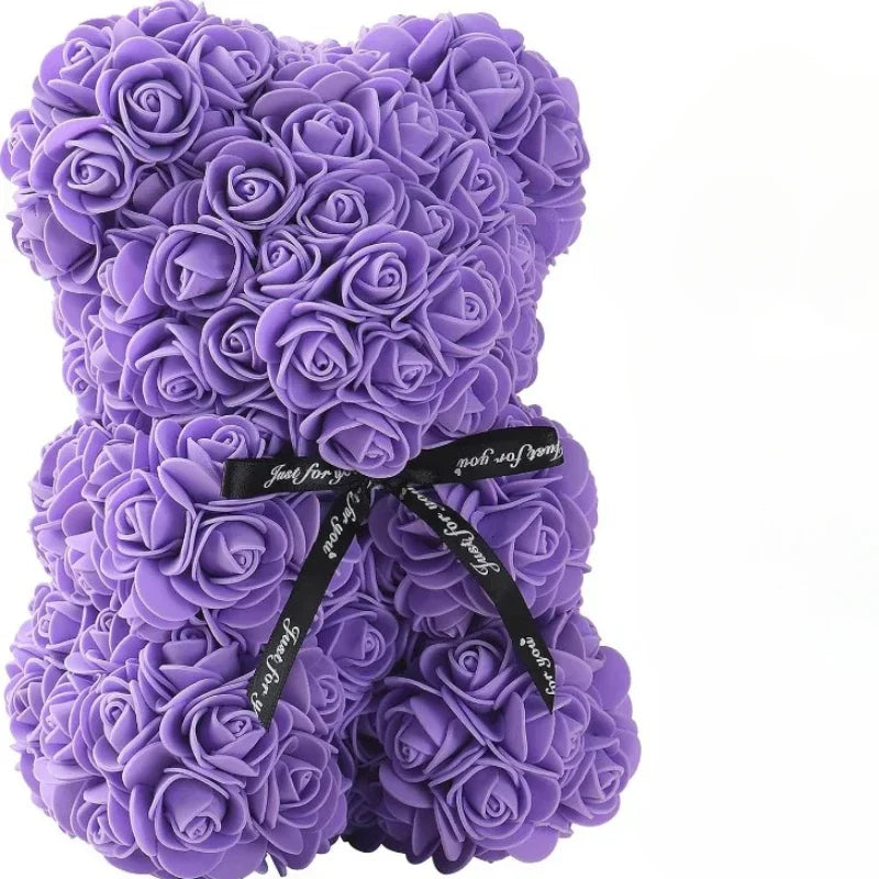 2026 Artificial Flower Eternal Rose Teddy Bear for 520 Mom Mother's Day Birthday Valentine's Day Anniversary Gifts & Decorations