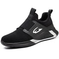 Black Lightweight Work Sneakers Anti-Impact And Anti-Piercing Safety Shoes Comfortable Breathable Construction Working Boots