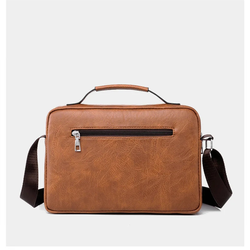 WEIXIER Fashion Men's Shoulder Bag Portable PU Leather Handbag Business Briefcase Travel Man Crossbody Bags Brand Qualit Men Bag