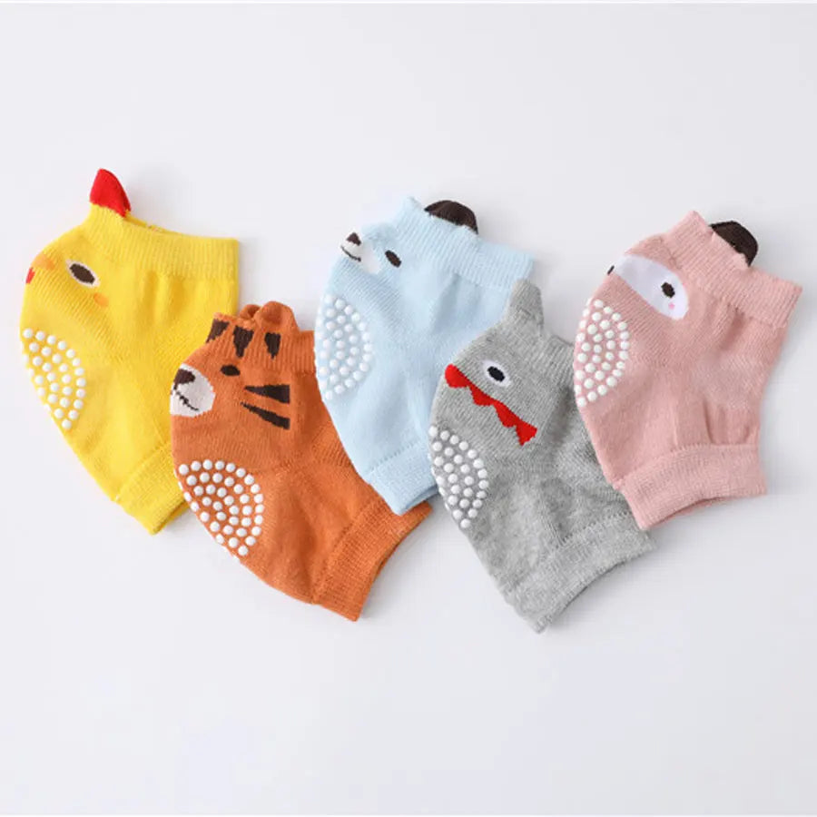 Children's Knee and Elbow Pads Spring and Summer Baby Loop Socks Adhesive Anti Slip and Anti Fall Crawling Protective Equipment