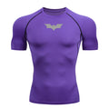 Bat Printed Men's Tight T-Shirt Running Compression Compression T Shirt Gym Fitness Jogging Short Sleeve Male Casual Shirt Tops