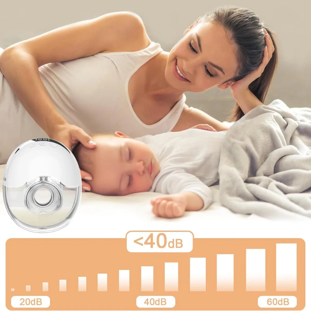 Wearable Breast Pump, Hands-Free Electric Breast Pump with 4 Mode 12 Levels, 220ml Large Capacity Design & Low Noise