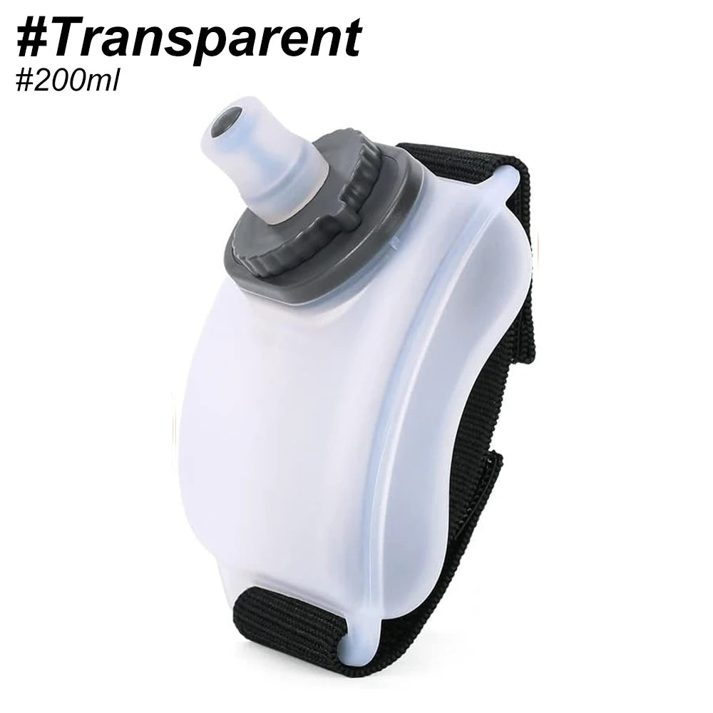 Wrist Water Bottle,Wearable HandsFree Silicone 200 ml Running Water Bottle,Portable Fitness Cycling Marathon Rock Climbing