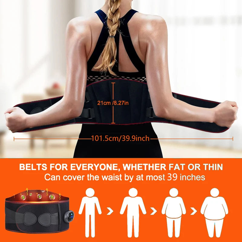 5-Level Heating and 3-Level Massage Belt for Waist Protection, Cordless Heating Belt for Abdominal and Waist Massage, Best Gift