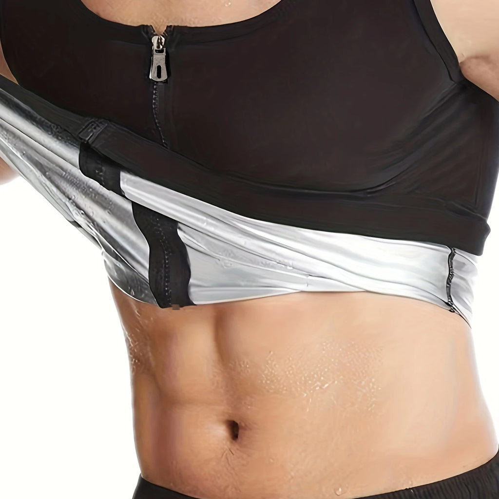 Sauna Sweat Suits Shirt Vest Waist Trainer for Men Compression Workout Shapewear Excersize Gym Clothes Working Out