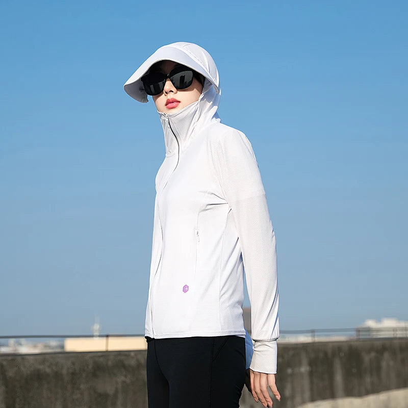  Summer Thin Couple Sports Leisure Sunscreen Clothing Comfortable High Quality Ice Silk Breathable Outdoor UV Protection Coat