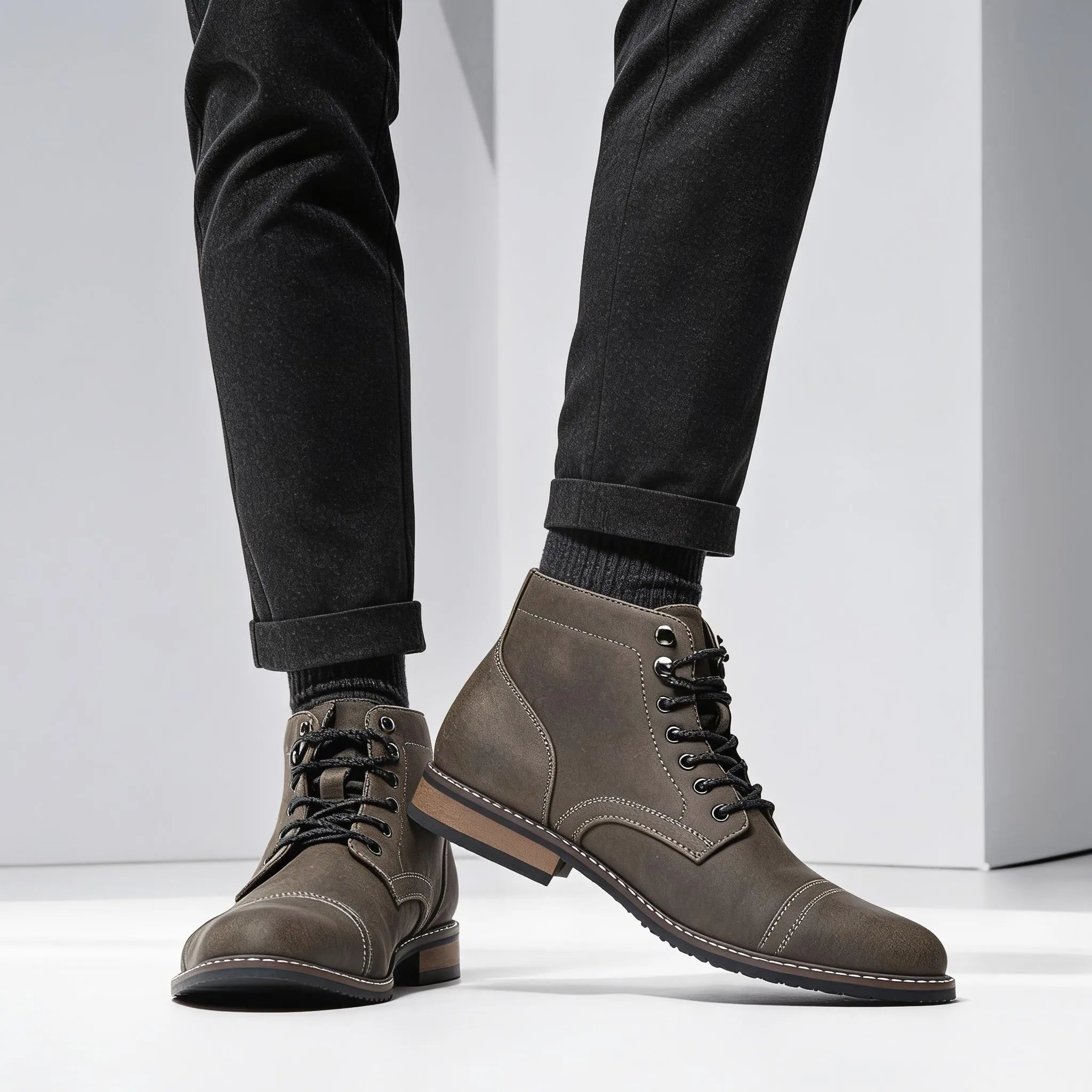 Boots Men Fashion Comfortable Casual Retro 2026 Brand Ankle Boots #KD6655