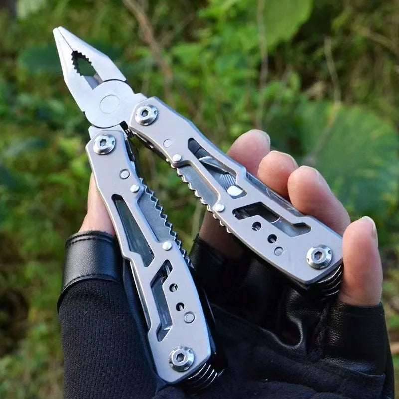 14-In-1 Multitool Folding Pliers Stainless Steel Pocket Knife Camping Outdoor Survival Tools with Nylon Bag EDC Multi-Tool Kit