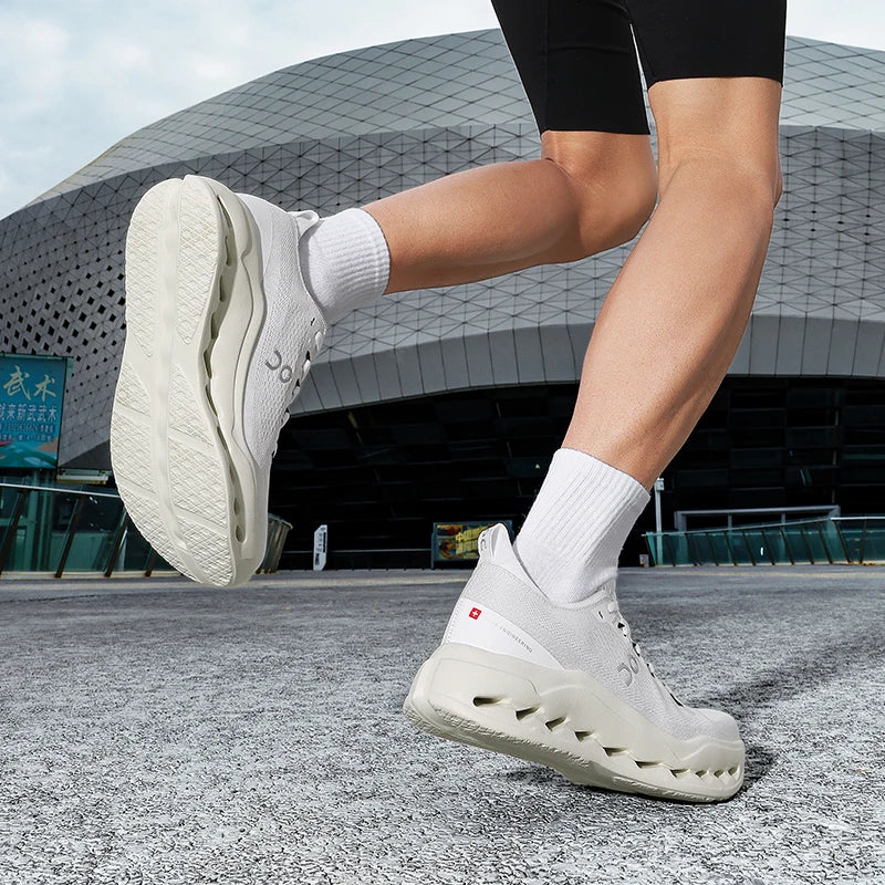 New Running Shoes Breathable Mesh Shock Absorption Hollow Out Sole Lightweight Sports Sneakers Non-slip Walking Shoes