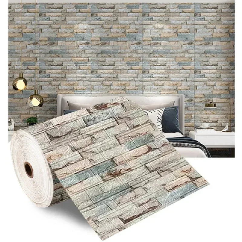 3D Wallpaper Decoration Self-adhesive Antique Foam Brick Wallpaper Living Room Bedroom Waterproof 3d Wall Sticker