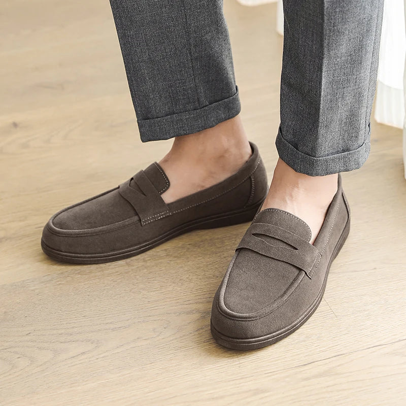 Men's Slip On Loafers Preppy Lightweight Breathable Comfort Outdoor Flats Non Slip Soft Sole Casual Daily Walking Shoes