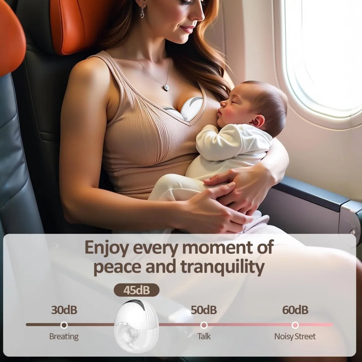 Wearable Breast Pump, Hands-Free Electric Breast Pump with 4 Mode 12 Levels, 220ml Large Capacity Design & Low Noise