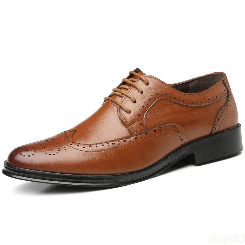 Fashionable men's office formal shoes low cut daily comfortable pointed multifunctional men's wedding men's shoes