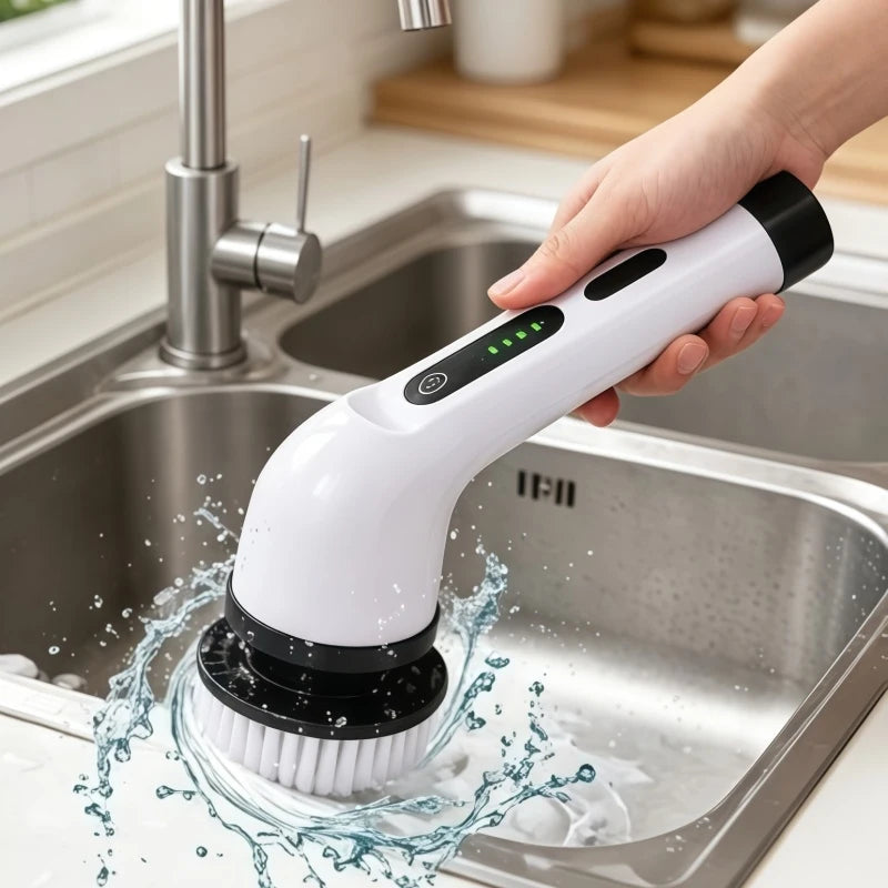 Cordless Electric Spin Scrubber, Multipurpose Household Power Brush for Kitchen Bathroom Toilet Tile Grout