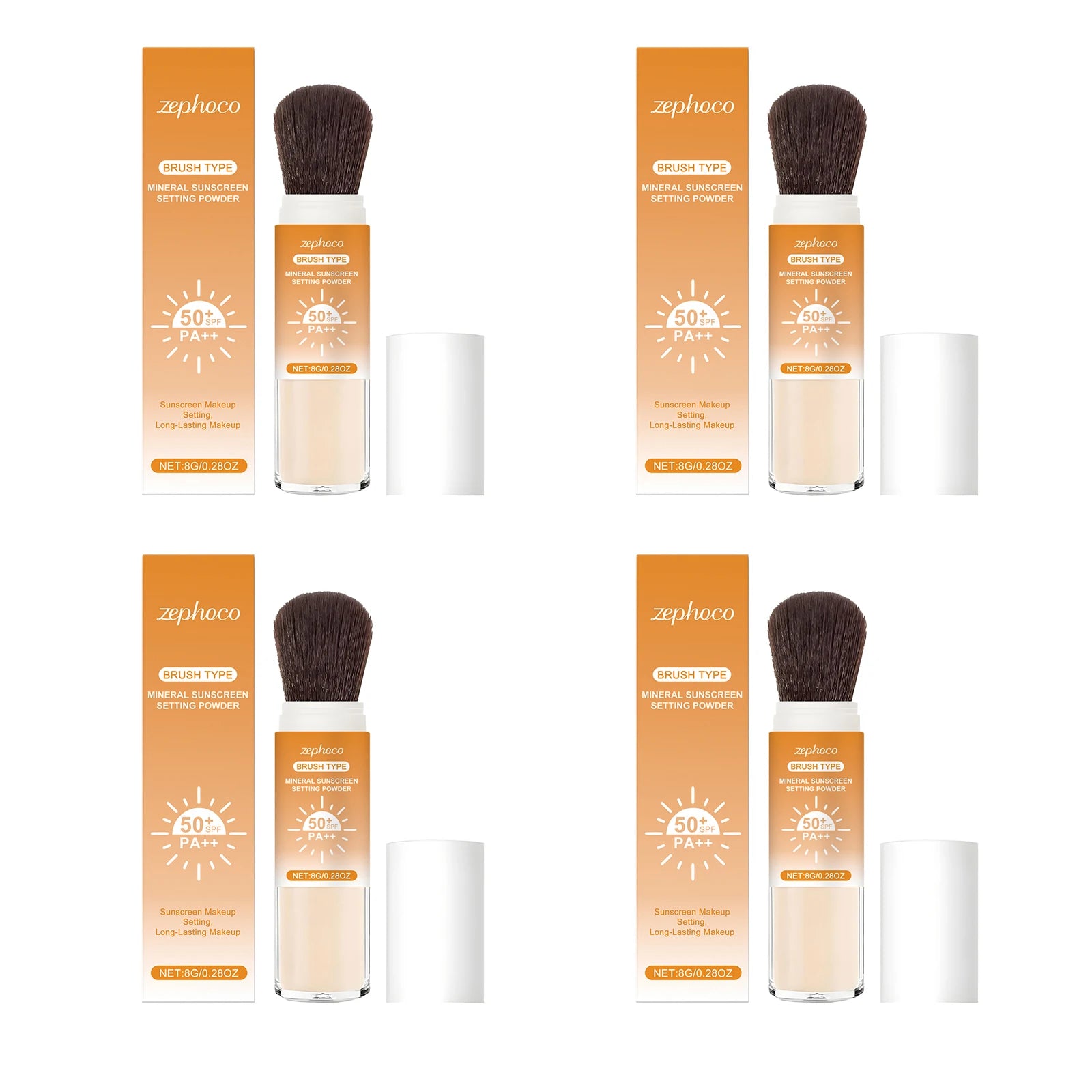 SPF 50+ Sunscreen Setting Powder Oil Control Long Lasting Matte Natural Smooth Protective Powder Outdoor Breathable Face Makeup
