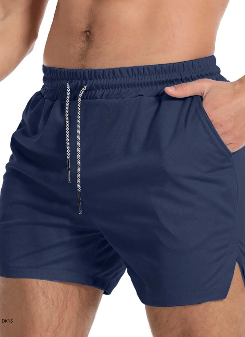 Running shorts men's gym sports shorts 2-in-1 quick drying exercise training gym fitness jogging shorts summer men's shorts