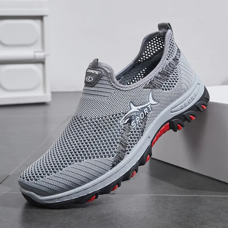 Breathable Hiking Shoes Men Air Mesh Casual Sneakers For Outdoor Lightweight Casual Shoes Men New Fashion Walking Shoes