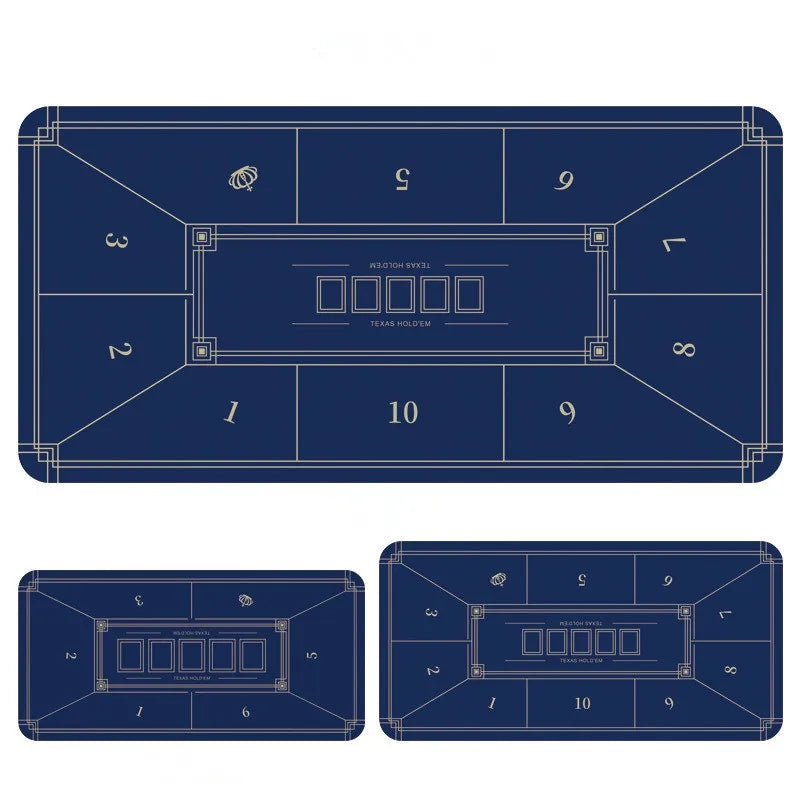 120 x 60 cm Casino Texas Hold'em Tablecloth Square Chip Rubber Mat Poker Card Table Mat Entertainment Card Mat for Game Party