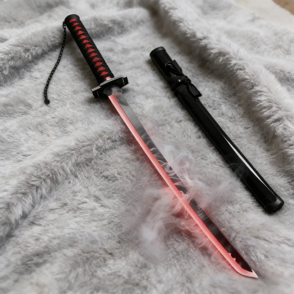 40inch Bleach Kuchiki Byakuya Katana Real Japanese Sword LED Mist Original Vapor Schwert Wood Lightsabre Cosplay Prop Toy Gift