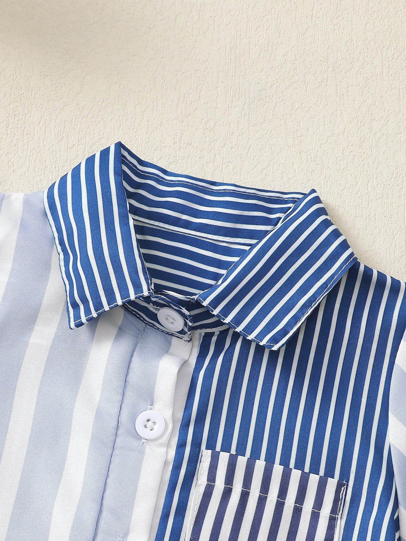Baby Boy Summer Turn-down Collar Romper Short Sleeve Shirt for Infants And Toddlers Comfortable Breathable Clothing