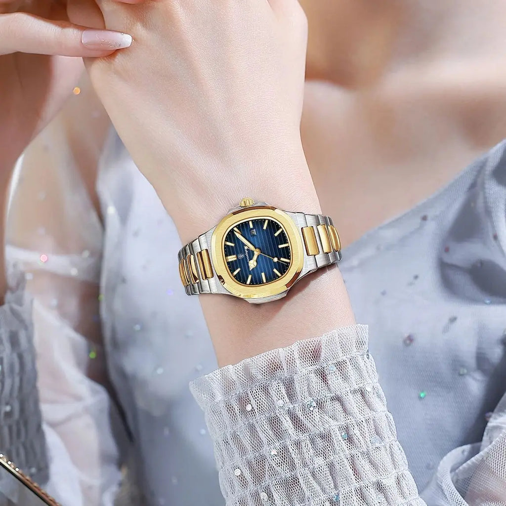 POEDAGAR Original Trendy Women's Watches Waterproof Luminous Date Ladies Wristwatch Stainless Steel Quartz Watch For Woman Reloj