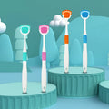Tongue Cleaners Adult Kids Reusable Silicone Tongue Scraper Brush Washable Tongue Cleaning Tool Fresh Breath Oral Hygiene