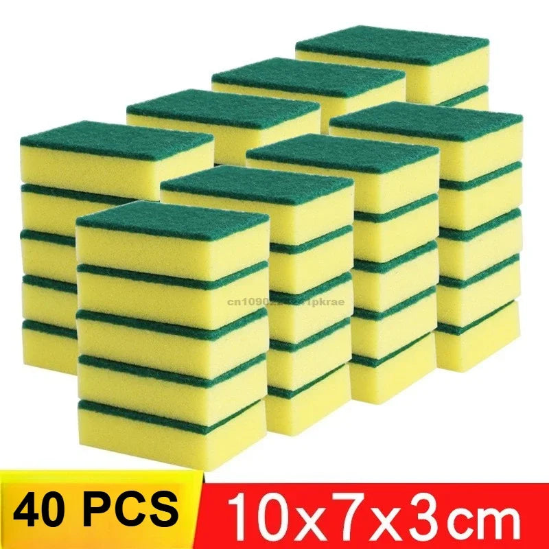 Premium Double-Sided Cleaning Sponge Durable Non-Scratch Super Absorbent - Ideal for Household Cleaning Dishwashing Kitchen Use