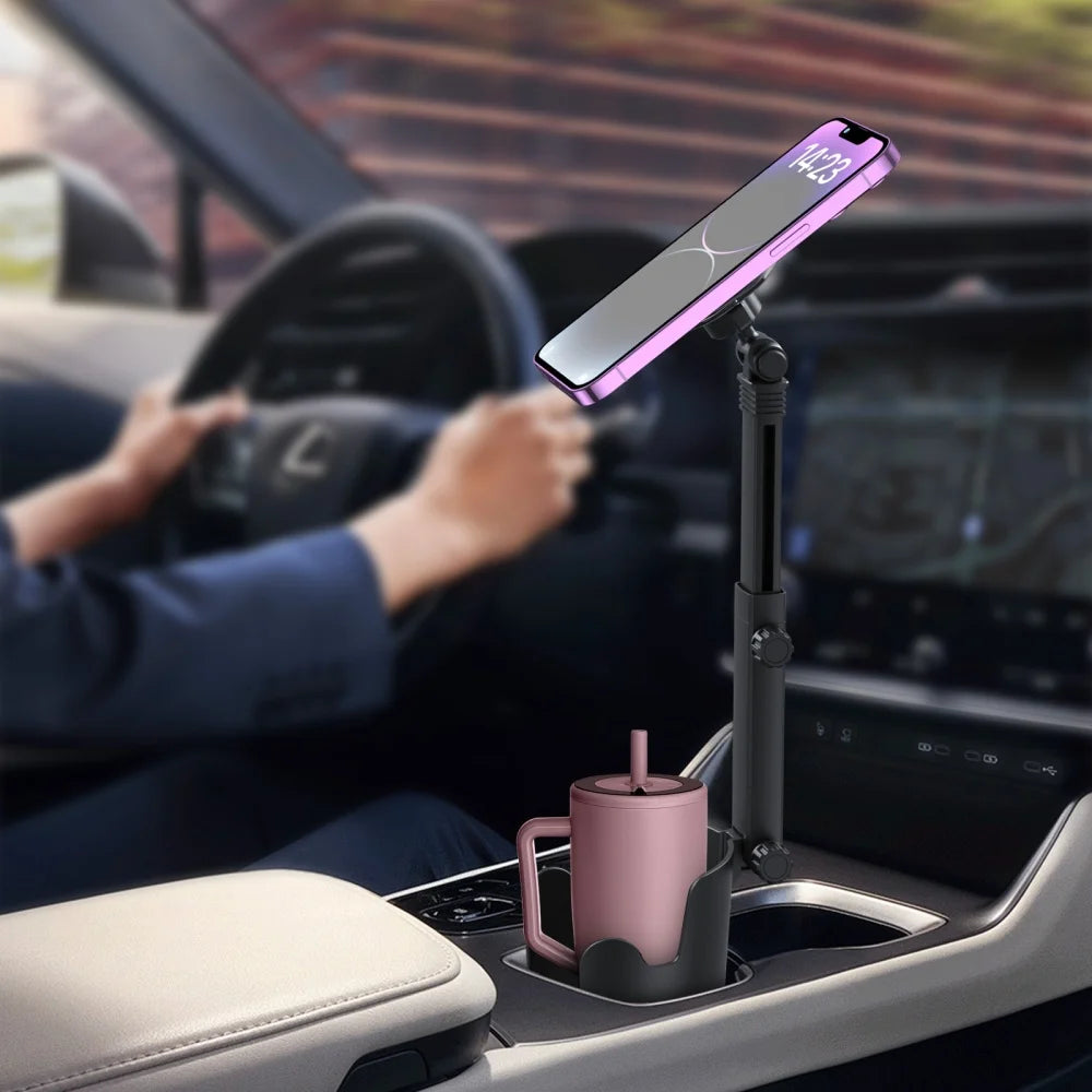 Car 2-1 Mobile Phone Holder Cup Holder Mobile Phone Holder Vertical Horizontal Rotation Universal Drink Holder