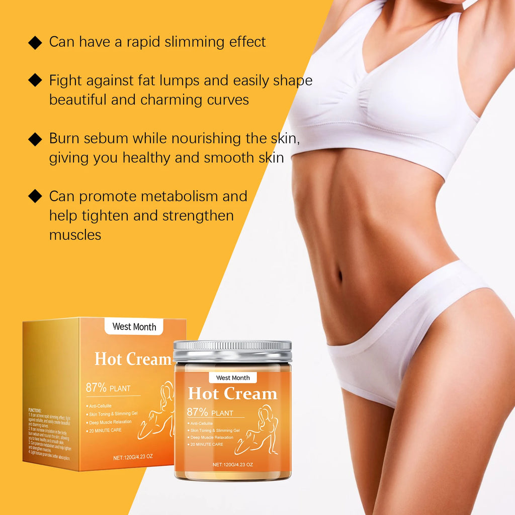 West Moon Fat Burning Slimming Cream Fast Weight Loss Anti Cellulite Easy Body Shaping Nourish The Skin Light Texture Natural