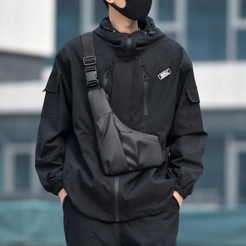 Anti-Theft Triangle cross Bag with Adjustable Strap - Casual Chest Bag for Men,Ideal for Outdoor Activities,Commuting,Travel
