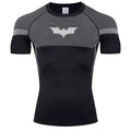 Bat Graphic Compression Shirts for Men Short Sleeve Rash Guard Gym Workout Running Tshirt Summer Athletic Quick Dry Tees Tops