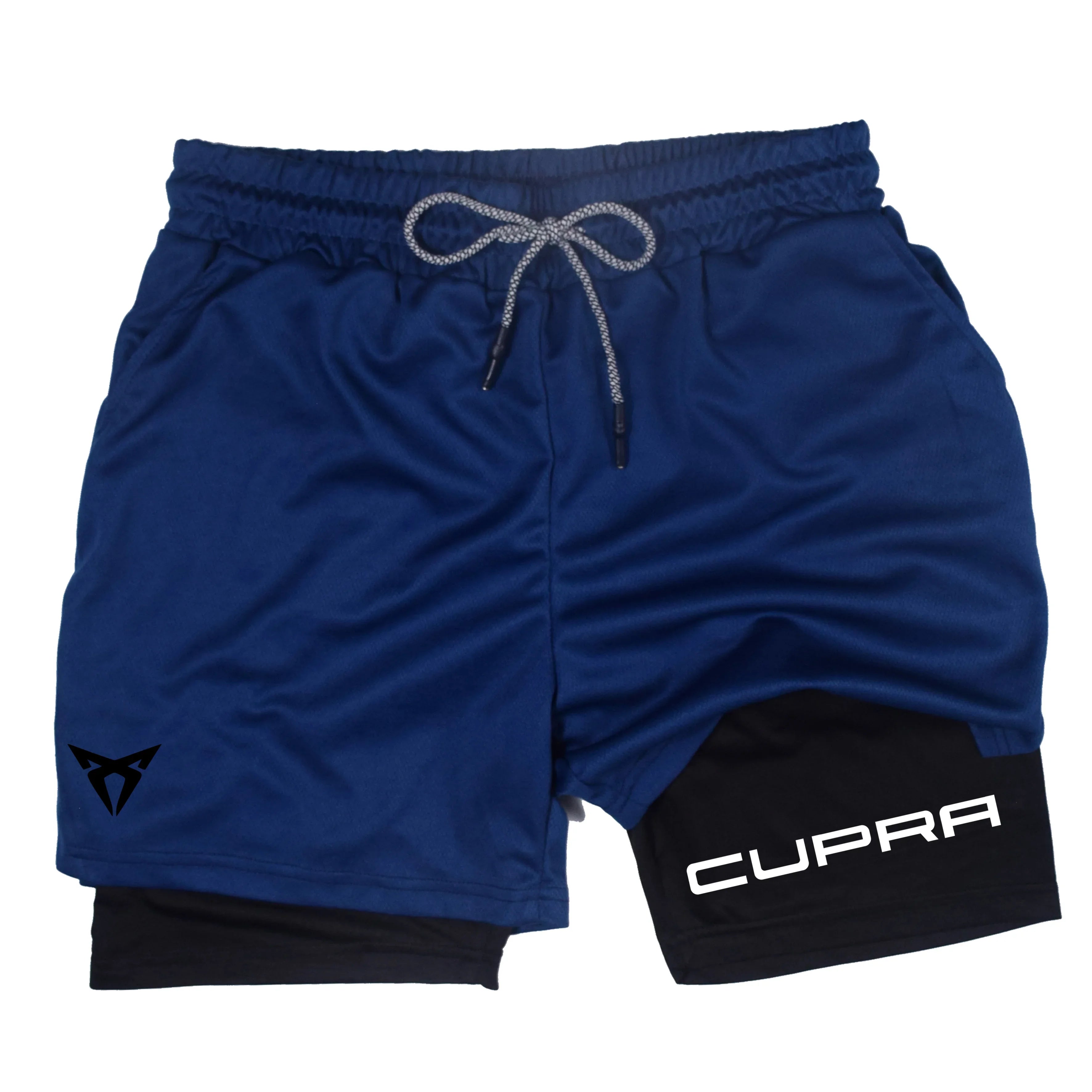 Men's short sports 2-in-1, breathable, elastic, quick-dry, double-layer, summer running clothes, M-3XL RL0244
