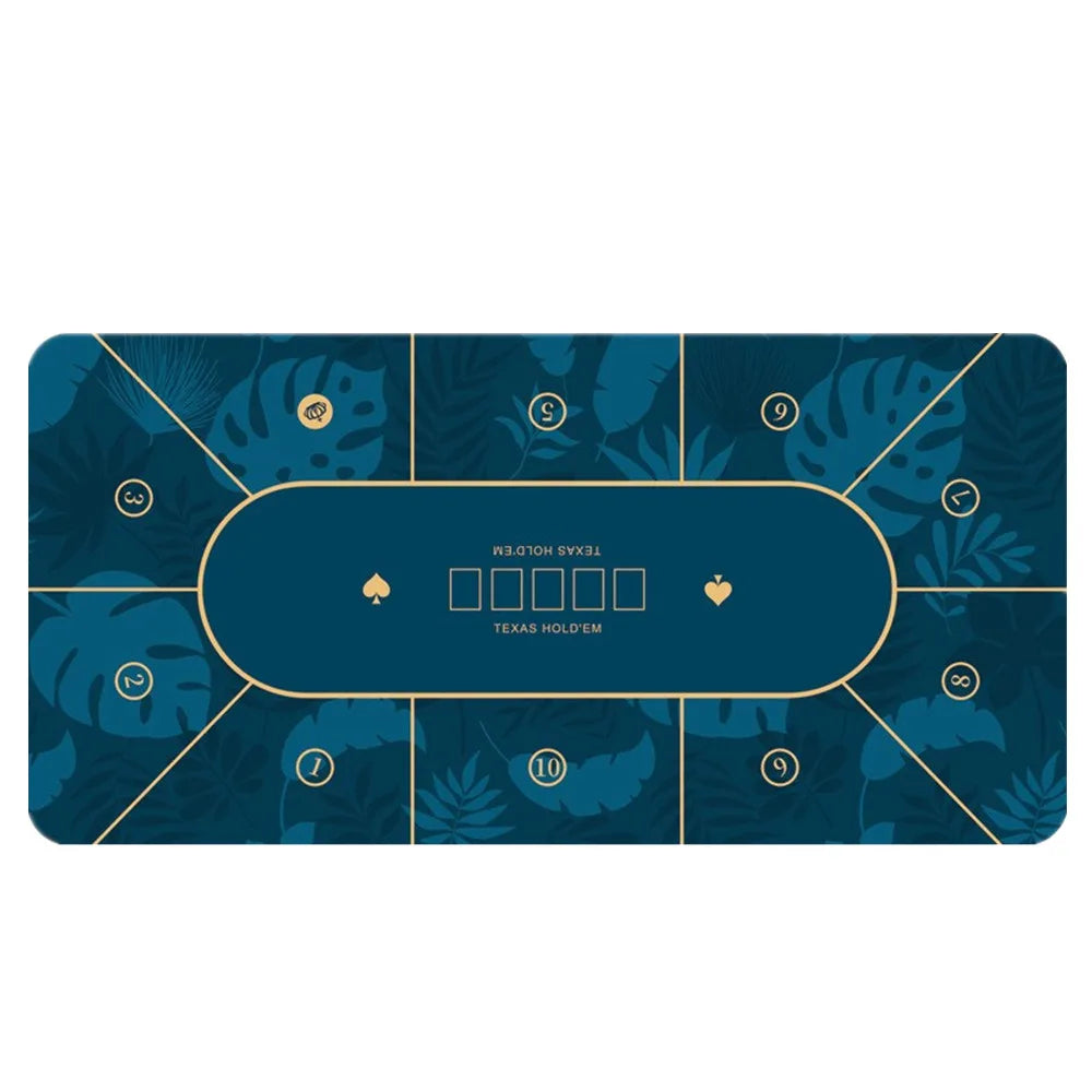 120 x 60 cm Casino Texas Hold'em Tablecloth Square Chip Rubber Mat Poker Card Table Mat Entertainment Card Mat for Game Party