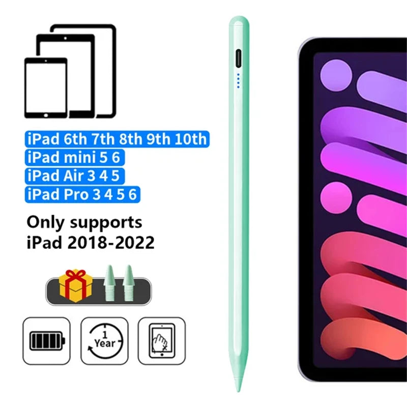 For Apple Pencil 2 1 Palm Rejection Power Display iPad Accessories iPad 2022 2021 2020 2019 2018 Pro 11 12.9 Air Mini Stylus Pe