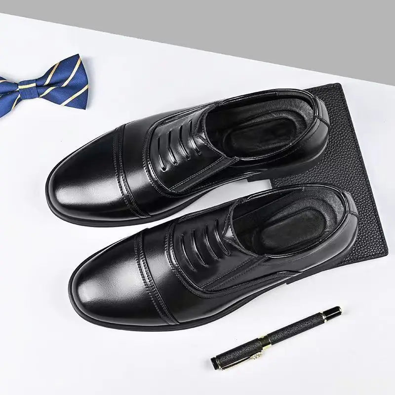 Fashionable Men's Daily Comfortable Business Office Formal Shoes Low Cut Round Toe Multifunctional Men's Wedding Shoe