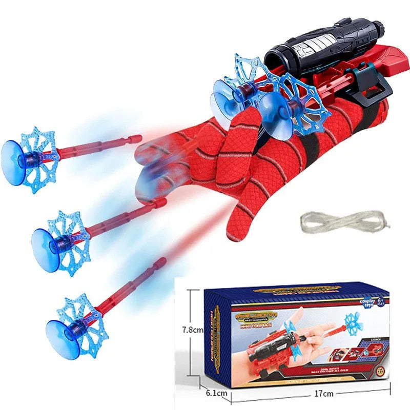 Children's wrist toy five hole wristband hero launcher soft spring suction cup spinning spray