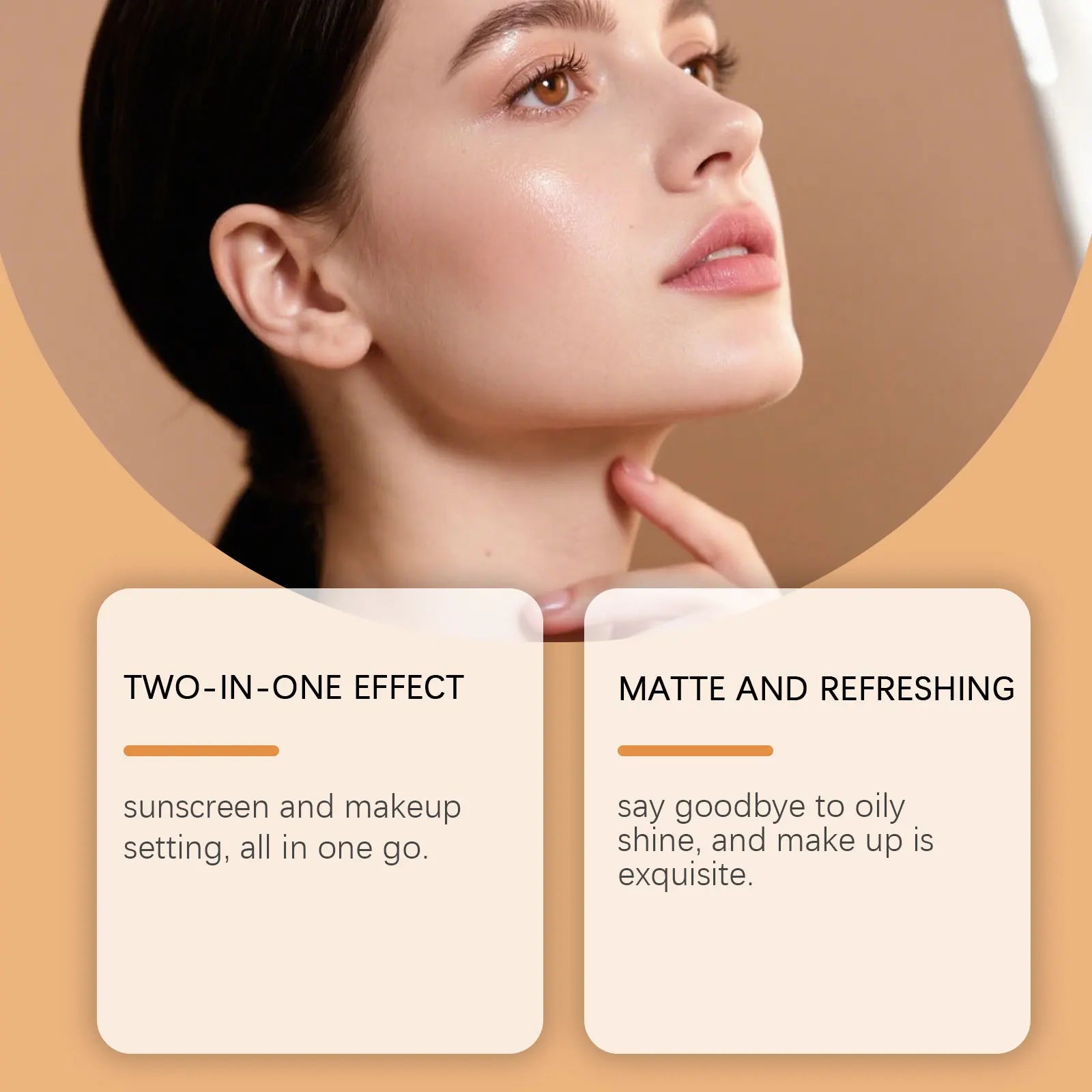 SPF 50+ Sunscreen Setting Powder Oil Control Long Lasting Matte Natural Smooth Protective Powder Outdoor Breathable Face Makeup
