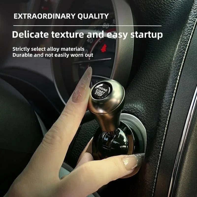 Retro Joystick Decoration Car One-Touch Start Button Push-to-Start Rocker Lever Automotive Interior Accessories Car Gift
