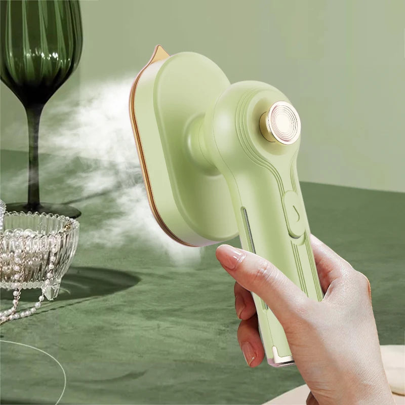 Mini Rotating Electric Travel Iron Dual Steam and Dry Use Portable Water Spray Gentle on Clothes Fast Heating Garment Care Tool