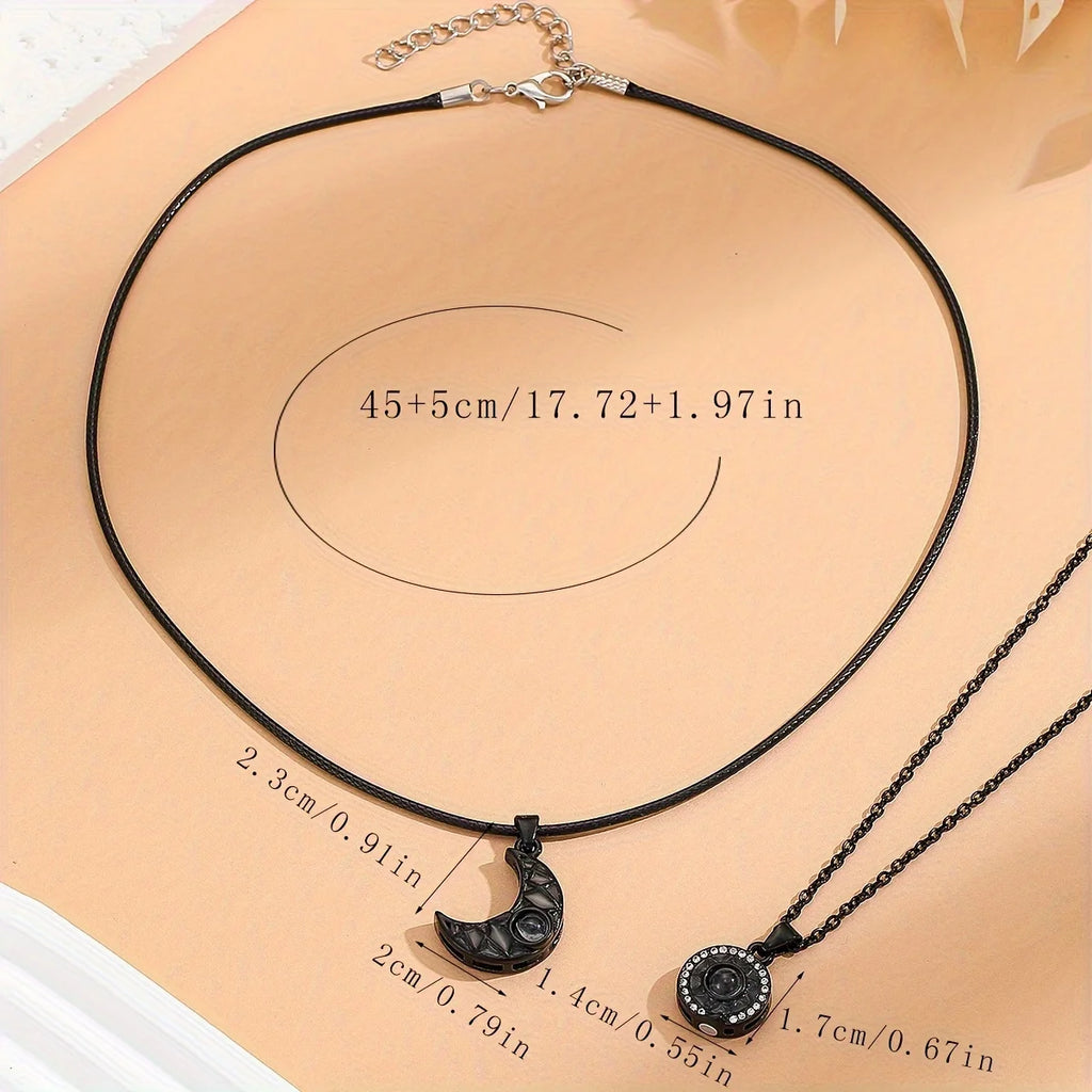 Luminous 100 Languages I Love You Necklace, Glow in the Dark Couple Pendant Necklace, Couple Gift for Boyfriend Girlfriend