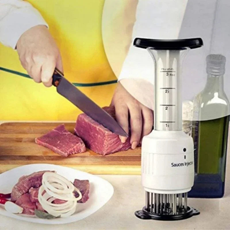 Stainless Steel Marinade Meat Injector 2-In-1 Meat Tenderizer Marinade Injector With Stainless Needle For Bbq Meat Steak Beef