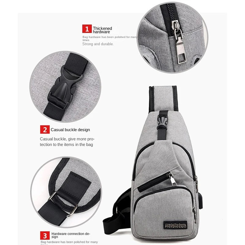 Fashion Casual Crossbody Bag Small Men's Shoulder Bag Men Diagonal Backpack Messenger Phone Bag Boy Fanny Chest Pack New