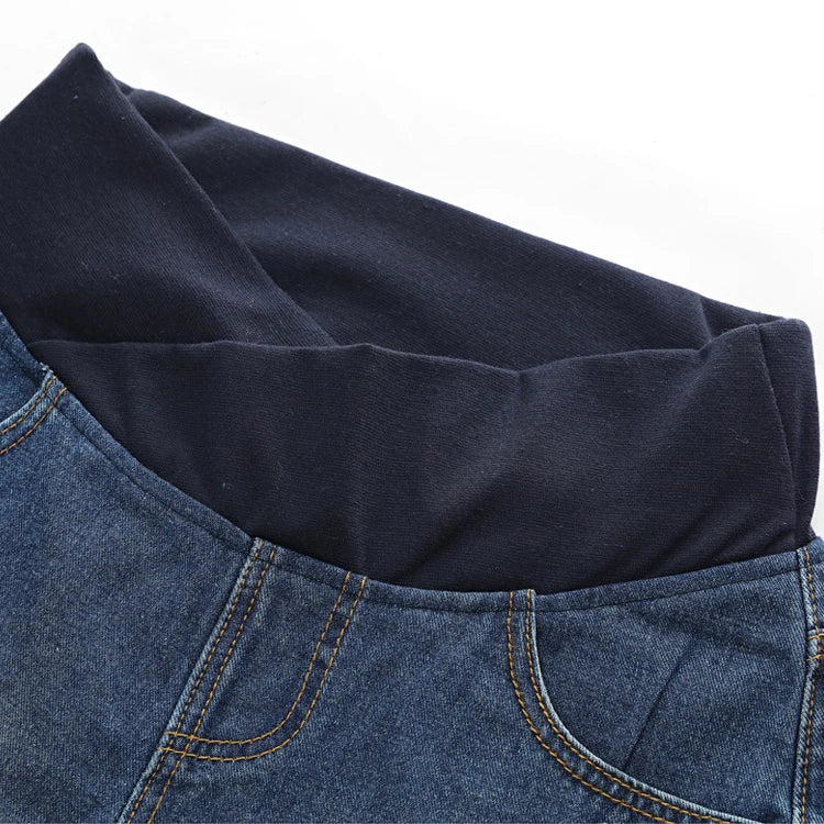 Large Size Maternity Shorts High Waisted Elastic Pregnancy Denim Pants Summer Short Jeans for Pregnant Women