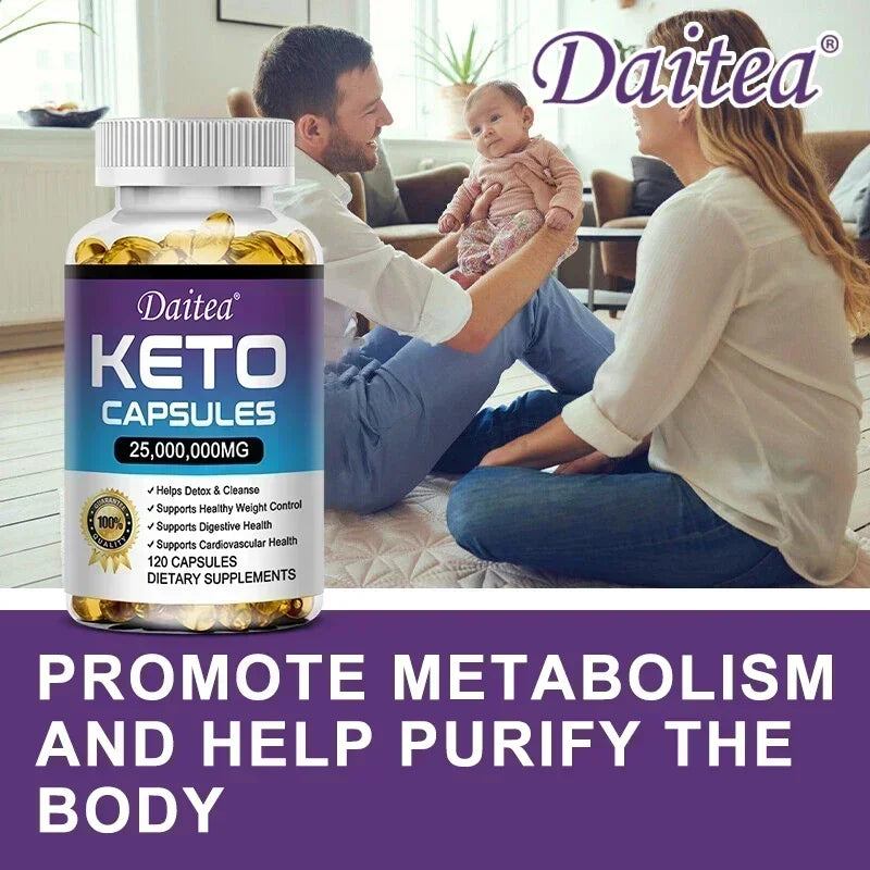 Keto Capsules - Weight & Fat Management, Burn Belly Fat, Detoxification, Digestion, Immunity - High Strength Ketone Supplement