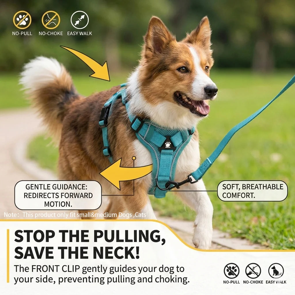 Adjustable Dog Harness Leash Set for Small Medium Dogs Cats Reflective Chest Strap Pets Harnesses Vest Outdoor Puppy Supplies
