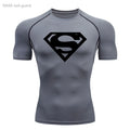 Sports Compression Shirt Men's T-Shirt Short Sleeve Quick Dry Summer Fitness Top Bodybuilder T-shirt Running Men's Gym Clothing
