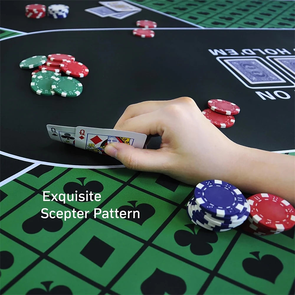 Texas Hold'em Poker 60*120cm Desk Board Game Mat Waterproof Non-Slip Table Card Game Rubber Office Keyboard Mouse Pad