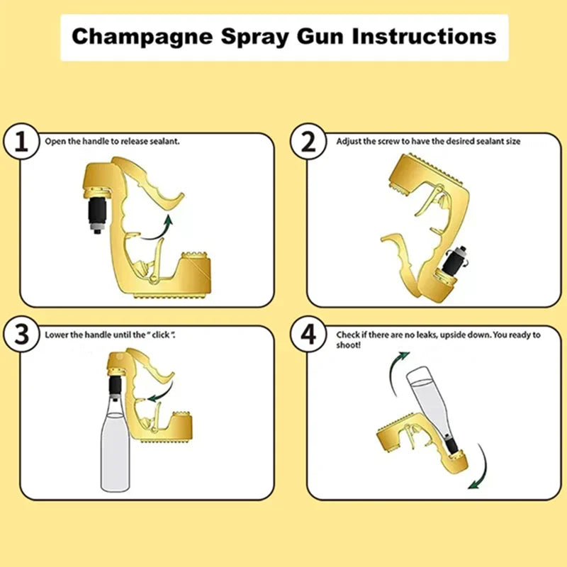 Champagne wine bottle beer dispenser spray gun beer ejecting feeding flirt gun