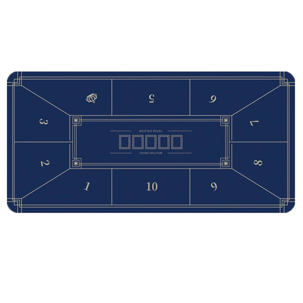 120 x 60 cm Casino Texas Hold'em Tablecloth Square Chip Rubber Mat Poker Card Table Mat Entertainment Card Mat for Game Party