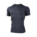Compressed T-shirt Men's sportswear Running T-shirt Elastic Quick-drying Exercise T-shirt for men exercising in the gym